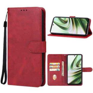 For OnePlus K11 Leather Phone Case(Red)