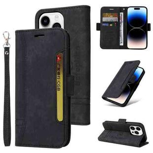 For iPhone 15 Pro Max BETOPNICE Dual-side Buckle Leather Phone Case(Black)