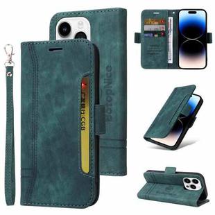 For iPhone 15 Pro Max BETOPNICE Dual-side Buckle Leather Phone Case(Green)