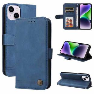 For iPhone 15 Skin Feel Life Tree Leather Phone Case(Blue)