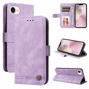 For iPhone SE 20224 Skin Feel Life Tree Leather Phone Case(Purple)