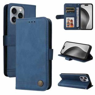 For iPhone 16 Pro Max Skin Feel Life Tree Leather Phone Case(Blue)