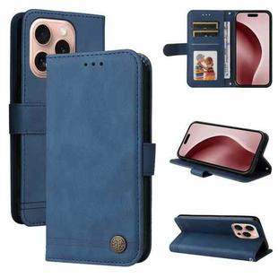 For iPhone 16 Pro Skin Feel Life Tree Leather Phone Case(Blue)