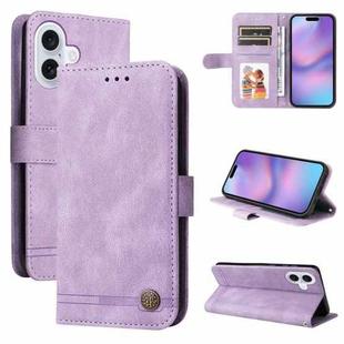 For iPhone 17 Skin Feel Life Tree Leather Phone Case(Purple)