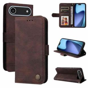 For iPhone 17 Air Skin Feel Life Tree Leather Phone Case(Brown)