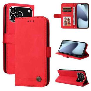 For iPhone 17 Pro Skin Feel Life Tree Leather Phone Case(Red)