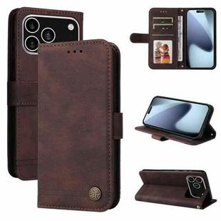 For iPhone 17 Pro Skin Feel Life Tree Leather Phone Case(Brown)