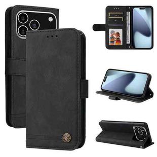 For iPhone 17 Pro Skin Feel Life Tree Leather Phone Case(Black)