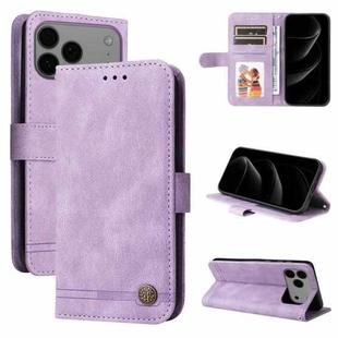 For iPhone 17 Pro Max Skin Feel Life Tree Leather Phone Case(Purple)