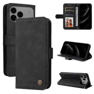 For iPhone 17 Pro Max Skin Feel Life Tree Leather Phone Case(Black)