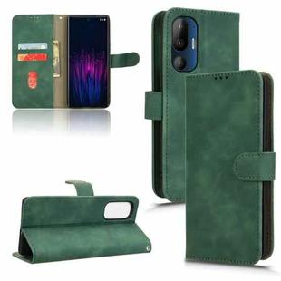 For HTC U24 Pro Skin Feel Magnetic Flip Leather Phone Case(Green)