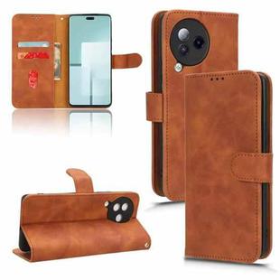 For Xiaomi Civi 3 5G Skin Feel Magnetic Flip Leather Phone Case(Brown)