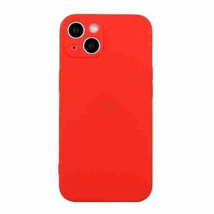 For iPhone 15 Plus Straight Edge Solid Color TPU Shockproof Phone Case(Red)