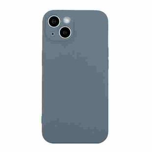 For iPhone 15 Plus Straight Edge Solid Color TPU Shockproof Phone Case(Lavender Grey)
