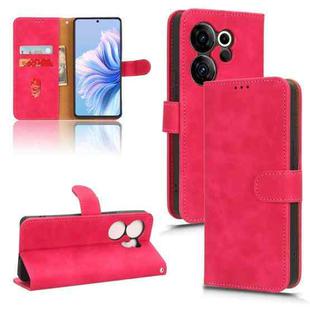 For TECNO Camon 20 Premier Skin Feel Magnetic Flip Leather Phone Case(Rose Red)