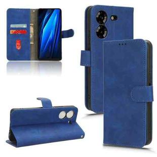 For TECNO Pova 5 Skin Feel Magnetic Flip Leather Phone Case(Blue)