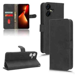 For Tecno Pova Neo 3 Skin Feel Magnetic Flip Leather Phone Case(Black)