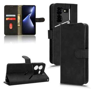 For Tecno Pova 5 Pro Skin Feel Magnetic Flip Leather Phone Case(Black)