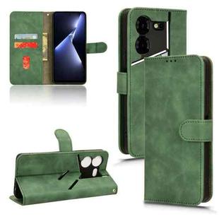 For TECNO Pova 5 Pro Skin Feel Magnetic Flip Leather Phone Case(Green)