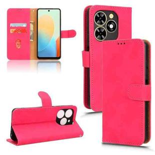 For Tecno Pop 8 Skin Feel Magnetic Flip Leather Phone Case(Rose Red)