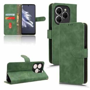 For Tecno Spark 20 Pro Skin Feel Magnetic Flip Leather Phone Case(Green)