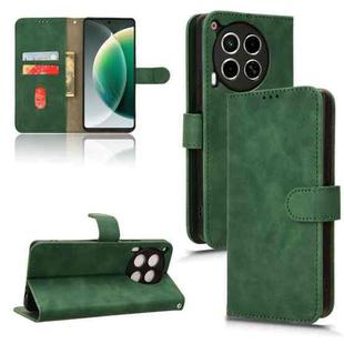 For Tecno Camon 30 4G Skin Feel Magnetic Flip Leather Phone Case(Green)