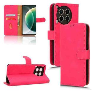 For Tecno Camon 30 4G Skin Feel Magnetic Flip Leather Phone Case(Rose Red)