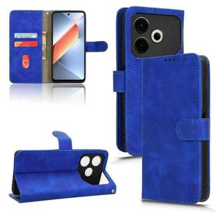 For Tecno Pova 6 Neo Skin Feel Magnetic Flip Leather Phone Case(Blue)