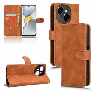 For Tecno Pop 9 Skin Feel Magnetic Flip Leather Phone Case(Brown)