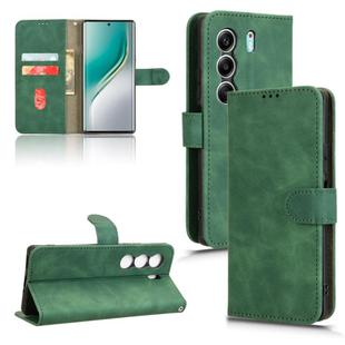 For Tecno Camon 40 Skin Feel Magnetic Flip Leather Phone Case(Green)