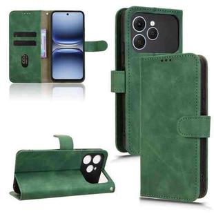 For Tecno Spark 40 4G Skin Feel Magnetic Flip Leather Phone Case(Green)
