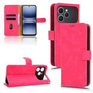 For Tecno Spark 40 4G Skin Feel Magnetic Flip Leather Phone Case(Rose Red)