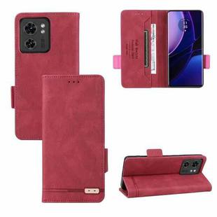 For Motorola Edge 40 Magnetic Clasp Leather Phone Case(Red)