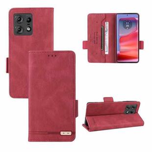 For Motorola Edge 50 Pro Magnetic Clasp Leather Phone Case(Red)