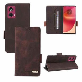 For Motorola Edge 50 Fusion Magnetic Clasp Leather Phone Case(Brown)