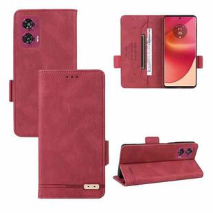 For Motorola Edge 50 Fusion Magnetic Clasp Leather Phone Case(Red)