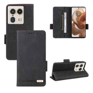 For Motorola Edge 50 Ultra Magnetic Clasp Leather Phone Case(Black)