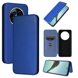 For Realme 13 Pro / 13 Pro+ Carbon Fiber Texture Flip Leather Phone Case(Blue)