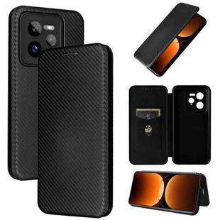 For Realme CT7 Pro Carbon Fiber Texture Flip Leather Phone Case(Black)