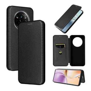 For Realme 14 Pro 5G Global Carbon Fiber Texture Flip Leather Phone Case(Black)