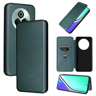 For Realme P3 Pro 5G Carbon Fiber Texture Flip Leather Phone Case(Green)