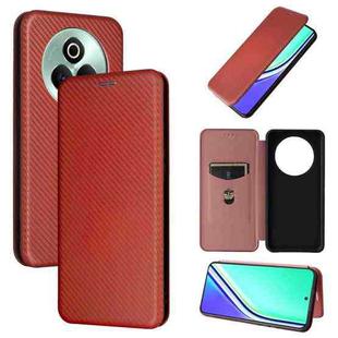 For Realme P3 Pro 5G Carbon Fiber Texture Flip Leather Phone Case(Brown)