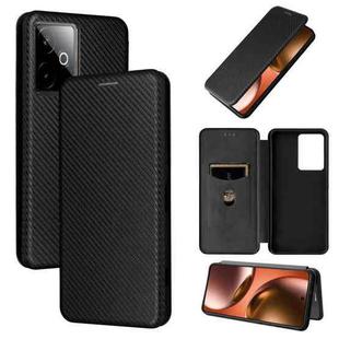 For Realme Neo7x 5G Carbon Fiber Texture Flip Leather Phone Case(Black)