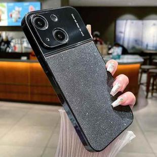 For iPhone 14 Metallic Glitter Powder Shockproof Phone Case(Black)