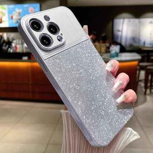 For iPhone 14 Pro Max Metallic Glitter Powder Shockproof Phone Case(Grey)