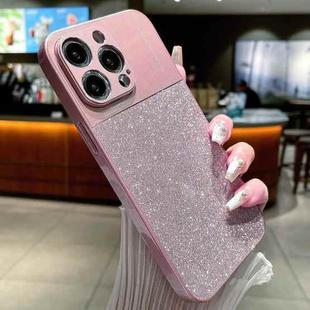 For iPhone 13 Pro Max Metallic Glitter Powder Shockproof Phone Case(Pink)