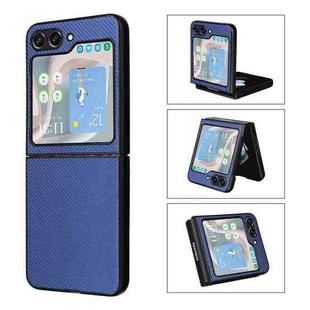 For Samsung Galaxy Z Flip5 5G PU Leather PC Phone Case(Blue)