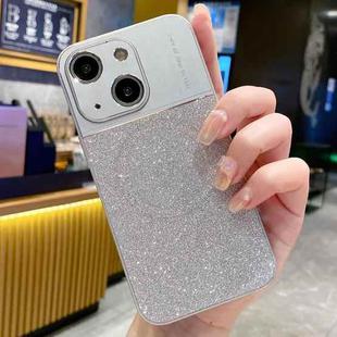 For iPhone 14 Plus Magsafe Magnetic Metallic Glitter Powder Shockproof Phone Case(Grey)