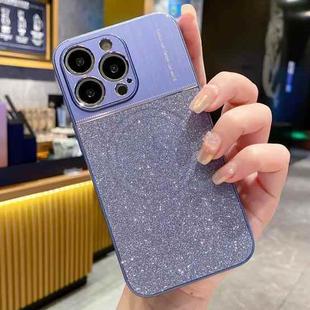 For iPhone 13 Pro Max Magsafe Magnetic Metallic Glitter Powder Shockproof Phone Case(Blue)