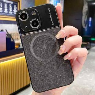 For iPhone 13 Magsafe Magnetic Metallic Glitter Powder Shockproof Phone Case(Black)
